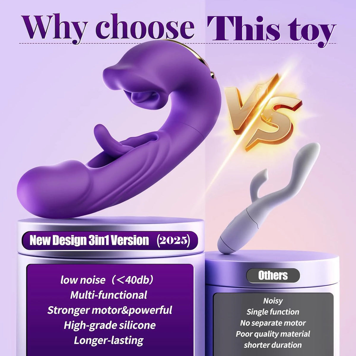 Unlock Ultimate Pleasure with the Advanced 3-in-1 Rabbit Vibrator – Experience Tongue Licking, Sucking, and Flapping Functions with 19 Modes and Whisper-Quiet Design!