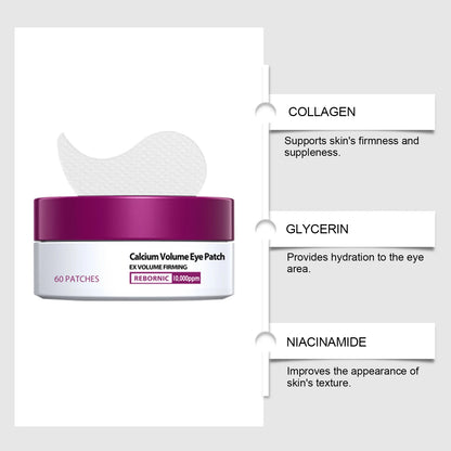 Revitalizing Calcium Skincare Set: Anti-Aging Facial Serum, Eye Patches, and Nourishing Multi Balm to Fade Fine Lines and Reduce Dark Circles