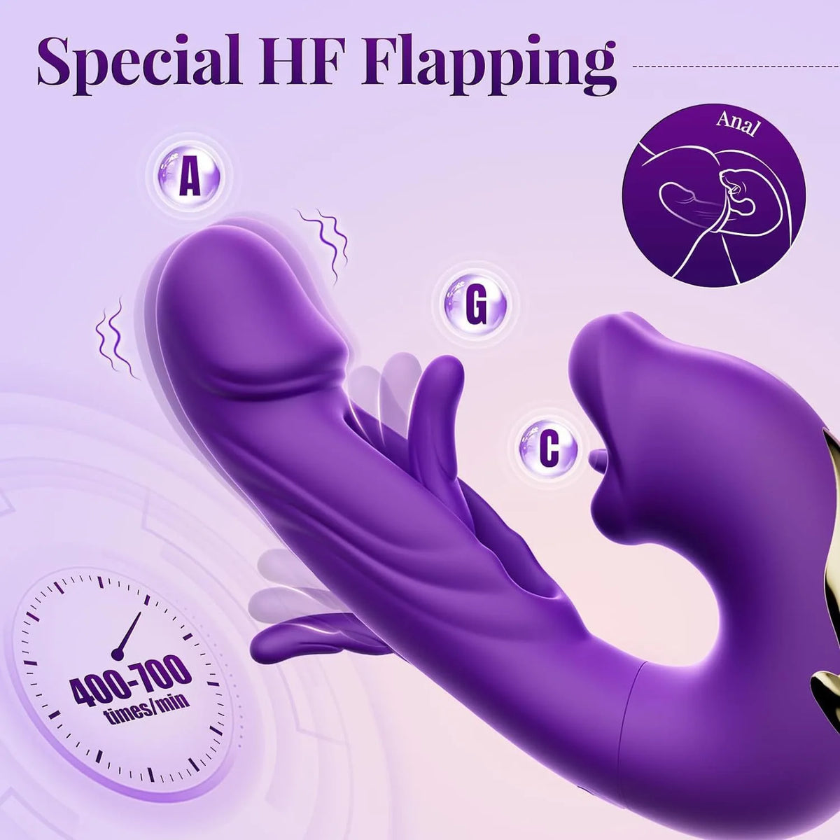 Unlock Ultimate Pleasure with the Advanced 3-in-1 Rabbit Vibrator – Experience Tongue Licking, Sucking, and Flapping Functions with 19 Modes and Whisper-Quiet Design!